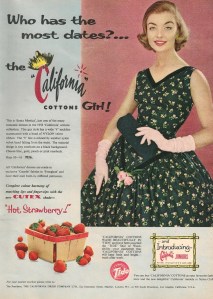 Lovely advert for California Cottons in Vanity Fair May 1958