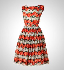 M&S 1950s ground nylon floral dress